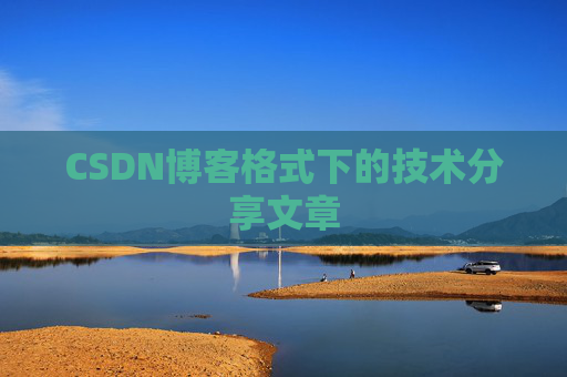 CSDN博客格式下的技术分享文章